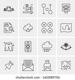 16 Universal Business Icons Vector. Creative Icon Illustration to use in web and Mobile Related project.