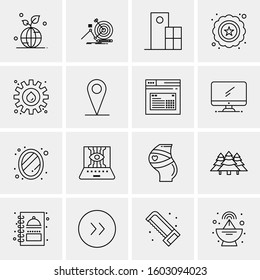 16 Universal Business Icons Vector. Creative Icon Illustration to use in web and Mobile Related project.