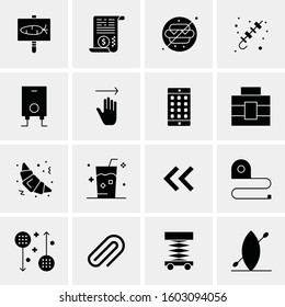 16 Universal Business Icons Vector. Creative Icon Illustration to use in web and Mobile Related project.