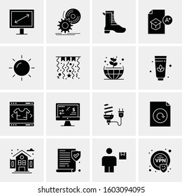 16 Universal Business Icons Vector. Creative Icon Illustration to use in web and Mobile Related project.