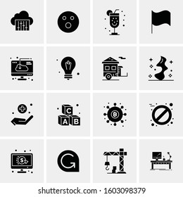 16 Universal Business Icons Vector. Creative Icon Illustration to use in web and Mobile Related project.