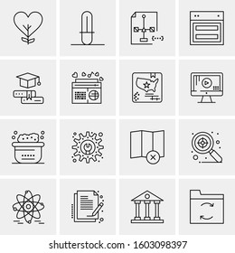 16 Universal Business Icons Vector. Creative Icon Illustration to use in web and Mobile Related project.