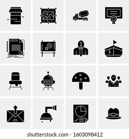 16 Universal Business Icons Vector. Creative Icon Illustration to use in web and Mobile Related project.