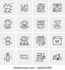 16 Universal Business Icons Vector. Creative Icon Illustration to use in web and Mobile Related project.