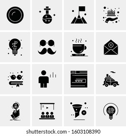 16 Universal Business Icons Vector. Creative Icon Illustration to use in web and Mobile Related project.
