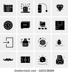 16 Universal Business Icons Vector. Creative Icon Illustration to use in web and Mobile Related project.