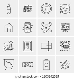 16 Universal Business Icons Vector. Creative Icon Illustration to use in web and Mobile Related project.