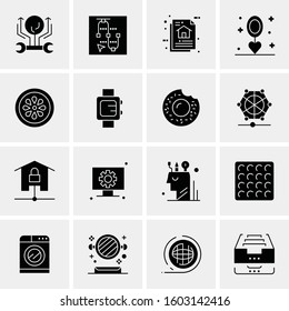 16 Universal Business Icons Vector. Creative Icon Illustration to use in web and Mobile Related project.