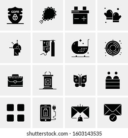 16 Universal Business Icons Vector. Creative Icon Illustration to use in web and Mobile Related project.