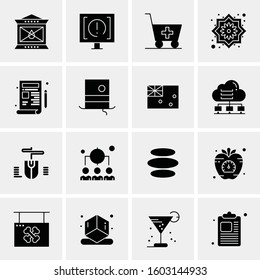 16 Universal Business Icons Vector. Creative Icon Illustration to use in web and Mobile Related project.