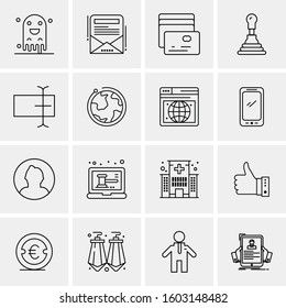 16 Universal Business Icons Vector. Creative Icon Illustration to use in web and Mobile Related project.