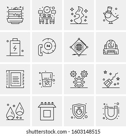 16 Universal Business Icons Vector. Creative Icon Illustration to use in web and Mobile Related project.