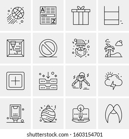 16 Universal Business Icons Vector. Creative Icon Illustration to use in web and Mobile Related project.