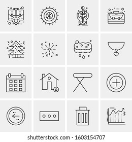 16 Universal Business Icons Vector. Creative Icon Illustration to use in web and Mobile Related project.