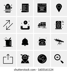 16 Universal Business Icons Vector. Creative Icon Illustration to use in web and Mobile Related project.