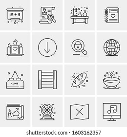16 Universal Business Icons Vector. Creative Icon Illustration to use in web and Mobile Related project.