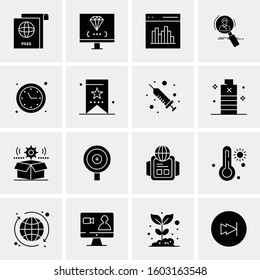 16 Universal Business Icons Vector. Creative Icon Illustration to use in web and Mobile Related project.