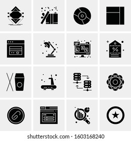 16 Universal Business Icons Vector. Creative Icon Illustration to use in web and Mobile Related project.