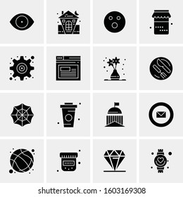 16 Universal Business Icons Vector. Creative Icon Illustration to use in web and Mobile Related project.