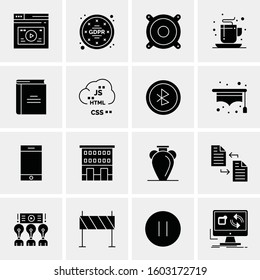 16 Universal Business Icons Vector. Creative Icon Illustration to use in web and Mobile Related project.