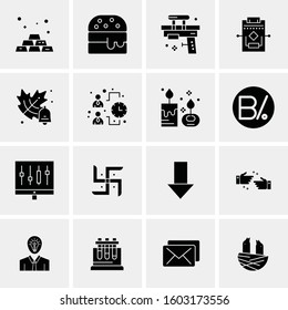 16 Universal Business Icons Vector. Creative Icon Illustration to use in web and Mobile Related project.
