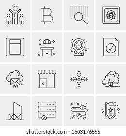 16 Universal Business Icons Vector. Creative Icon Illustration to use in web and Mobile Related project.