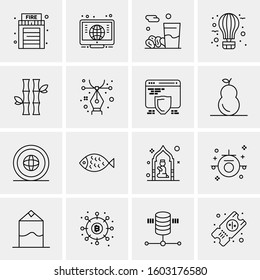 16 Universal Business Icons Vector. Creative Icon Illustration to use in web and Mobile Related project.