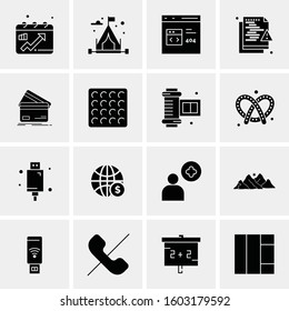 16 Universal Business Icons Vector. Creative Icon Illustration to use in web and Mobile Related project.