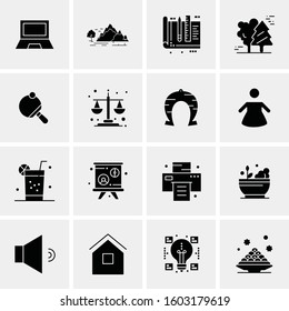 16 Universal Business Icons Vector. Creative Icon Illustration to use in web and Mobile Related project.