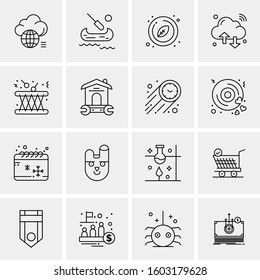 16 Universal Business Icons Vector. Creative Icon Illustration to use in web and Mobile Related project.