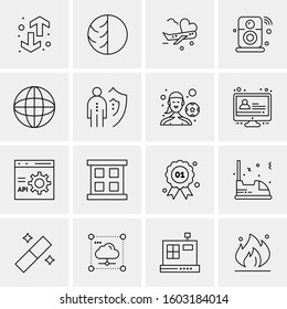 16 Universal Business Icons Vector. Creative Icon Illustration to use in web and Mobile Related project.