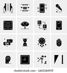 16 Universal Business Icons Vector. Creative Icon Illustration to use in web and Mobile Related project.