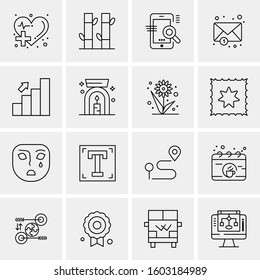 16 Universal Business Icons Vector. Creative Icon Illustration to use in web and Mobile Related project.
