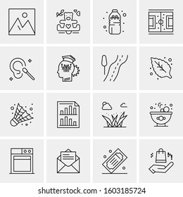 16 Universal Business Icons Vector. Creative Icon Illustration to use in web and Mobile Related project.