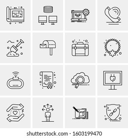 16 Universal Business Icons Vector. Creative Icon Illustration to use in web and Mobile Related project.
