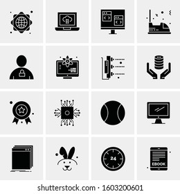 16 Universal Business Icons Vector. Creative Icon Illustration to use in web and Mobile Related project.