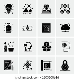 16 Universal Business Icons Vector. Creative Icon Illustration to use in web and Mobile Related project.
