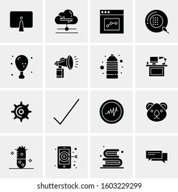 16 Universal Business Icons Vector. Creative Icon Illustration to use in web and Mobile Related project.