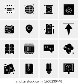 16 Universal Business Icons Vector. Creative Icon Illustration to use in web and Mobile Related project.