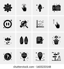 16 Universal Business Icons Vector. Creative Icon Illustration to use in web and Mobile Related project.