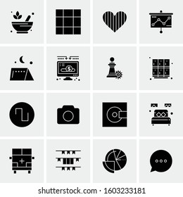16 Universal Business Icons Vector. Creative Icon Illustration to use in web and Mobile Related project.