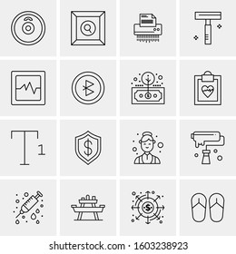 16 Universal Business Icons Vector. Creative Icon Illustration to use in web and Mobile Related project.