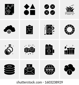 16 Universal Business Icons Vector. Creative Icon Illustration to use in web and Mobile Related project.