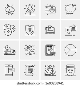 16 Universal Business Icons Vector. Creative Icon Illustration to use in web and Mobile Related project.