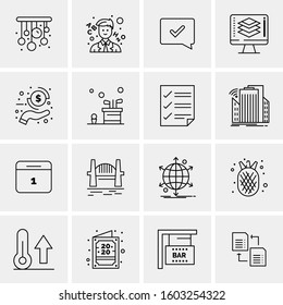 16 Universal Business Icons Vector. Creative Icon Illustration to use in web and Mobile Related project.