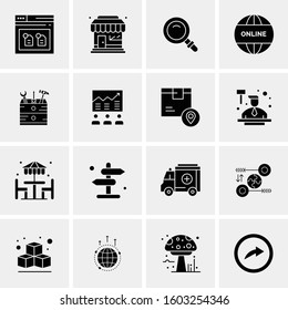 16 Universal Business Icons Vector. Creative Icon Illustration to use in web and Mobile Related project.