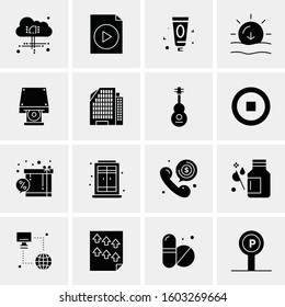 16 Universal Business Icons Vector. Creative Icon Illustration to use in web and Mobile Related project.
