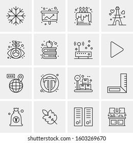 16 Universal Business Icons Vector. Creative Icon Illustration to use in web and Mobile Related project.