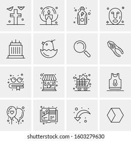 16 Universal Business Icons Vector. Creative Icon Illustration to use in web and Mobile Related project.