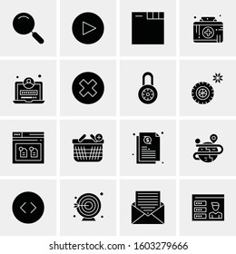 16 Universal Business Icons Vector. Creative Icon Illustration to use in web and Mobile Related project.